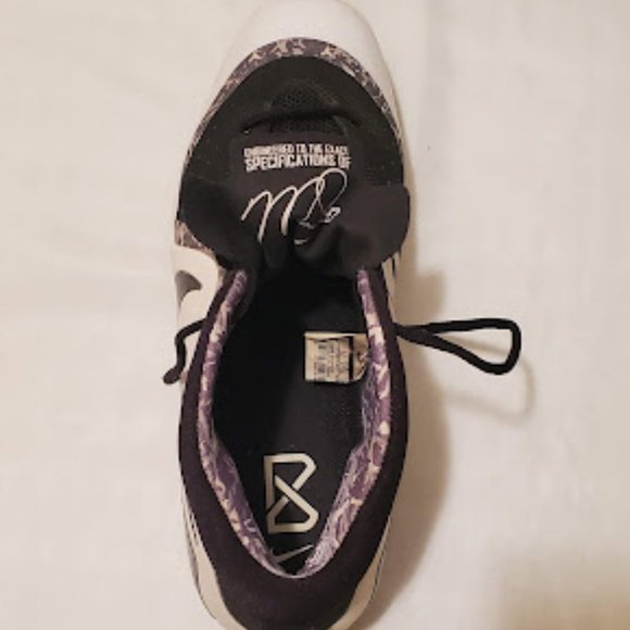 Nike Zoom Trout 4 Men's Metal Baseball Cleats - Black/White - Picture 6 of 7